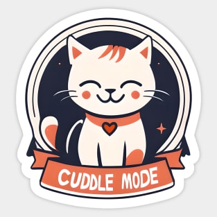 Kitty Cat Cuddle Mode Sticker
